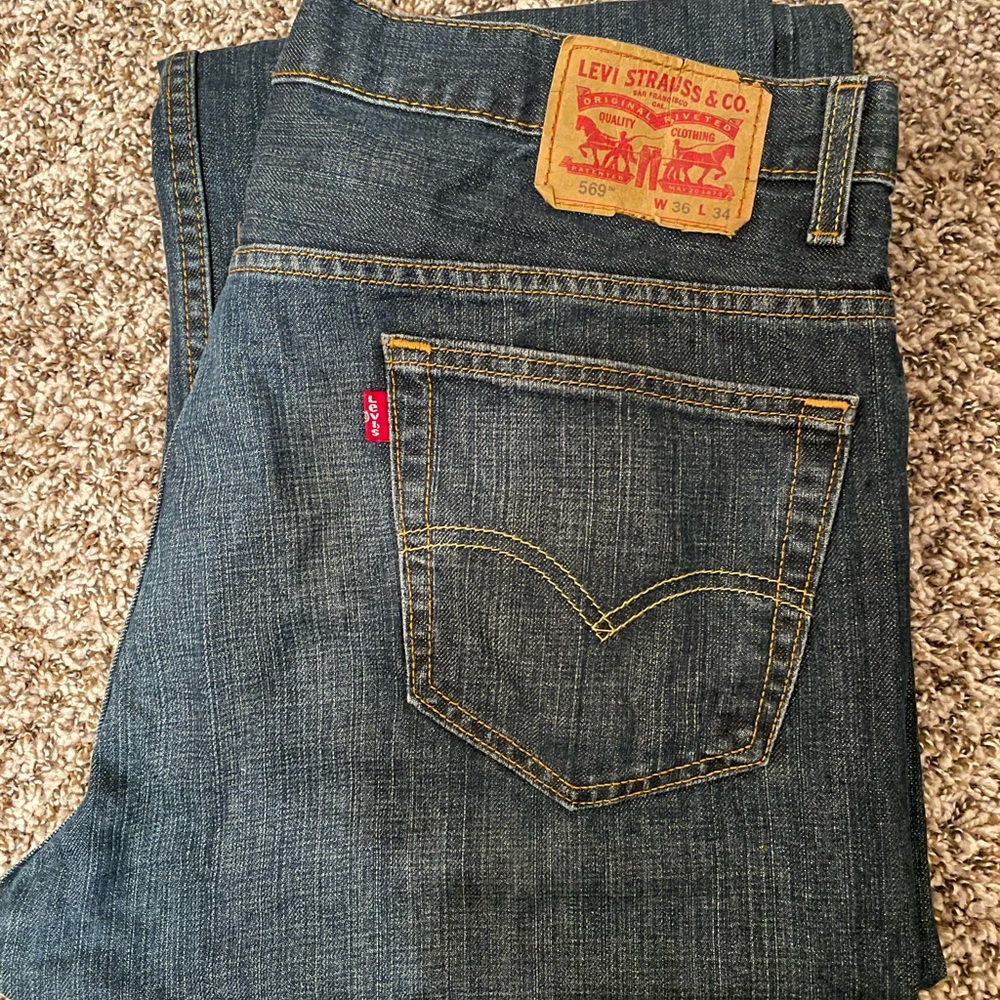 Levi's 569 Dark Blue Straight Jeans